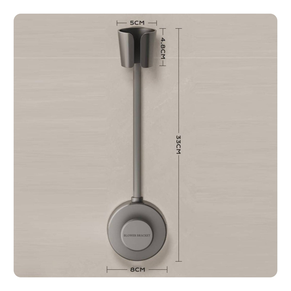 Suction Cup Hair Dryer Holder Hands Unrestricted Bathroom Accessory