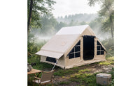 Blackout Inflatable Tent with Mesh Openings Easy Setup Inflatable Tent Spacious Windproof for Backyard