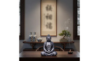 Chinese Zen Buddha Statue Vintage Look Antique Finish Buddha Figure for Desktop