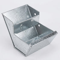 Cage Feeder Metal Feeding Trough, Galvanized Metal Single Compartment Design, New Livestock and Farming Small Pet Supplies, 15cm Length