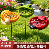 Animal-Shaped Bee Waterer Resin Craft Garden Decoration