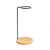 Coffee Dripper Stand Circular Top Hoop Wooden Coffee Dripper Stand Space Saving