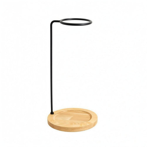 Coffee Dripper Stand Circular Top Hoop Wooden Coffee Dripper Stand Space Saving