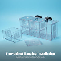 Aquatic Habitat Hatchery Box Removable Divider Aquatic Habitat Separation Box Betta Guppy Breeding Fish Habitat Multi-Functional