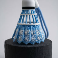Creative Design Colorful Shuttlecock Bag Accessory Snowflake Pattern Badminton Shuttlecock Keychain for Backpack