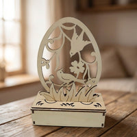DIY Easter Ornament Unassembled Easter Hanging Decoration Unfinished Wooden Craft Kit for Easter Decor, Classroom Projects, Creative Gift
