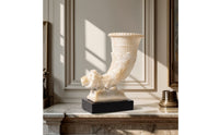 Sculptural Vase with Lion Head Base Creative Lion Head Ornament Contemporary