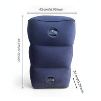 Three-Tier Footrest Inflatable Footrest Rounded Rectangular Two Air Valves Household Relaxation Item
