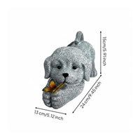 Solar Dog Statue No Wiring Solar Dog Light Warm Illumination for Yard, Patio