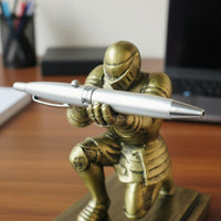 Knight Pen Holder Decorative Armored Knight Desk Ornament Gift Idea