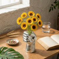 Face Vase Sculptural Mosaic Vase Decorative