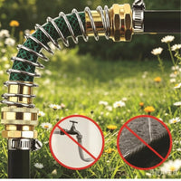 Garden Hose Extender with Spring Safeguarding Hardware Leak-Resistant