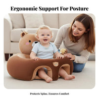 Inflatable Sit-up Training Chair Anti-Tip Design Infant Floor Seat for Infants
