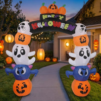 Inflatable Halloween Inflatable Decoration Outdoor Inflatable Archway Easy to Inflate Halloween Archway Cartoon for Families, Yard, Entryway, Lawn, Party