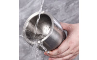 Stainless Steel Mortar and Pestle Set Heavy Duty Construction Stainless Steel Mortar and Pestle Non-Porous Surface Manual Garlic Crusher Bowl