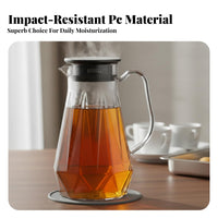 Reusable Acrylic Water Pitcher Safe Acrylic Water Carafe with Lid Easy to Clean for Restaurant Employees, Families, Hotel, Bar, Refrigerator