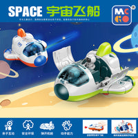 Astronaut Space Rocket Toy Vehicle, Disassemblable, ABS, Inertia, for Kids 4-6
