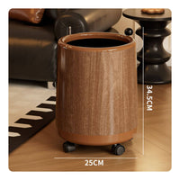 Wood-Grain Trash Can Easy to Clean Wood Grain Trash Can Long-Lasting for Home