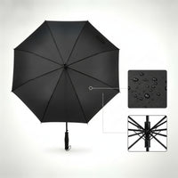 Sun Sheltering Straight Umbrella Waterproof Long-Shaft Umbrella Windproof Heavy Duty for Hotels, Businesses, Commute, Promotional Events