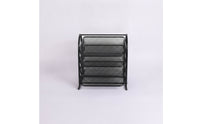 File Tray Rack Four-Tier Desk File Organizer Open-Wire for Study Room, Students