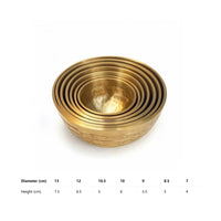 7 Pieces Meditation Sound Bowls Gold-Toned Nested Singing Bowls Stackable Instrument for Practitioners, Yogis, Sound Healing, Meditation