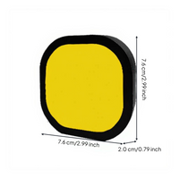 Round Lens Light Shade for Spotlight, Black, Warm Yellow