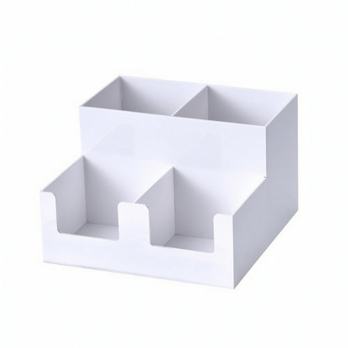 Cup Lid Holder with Compartments Compact Countertop Organizer Multifunctional