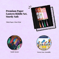 Lantern Riddle Card, Hanging Paper Lantern, DIY Blank Strip
