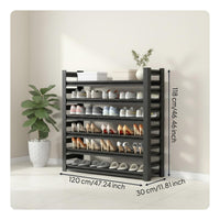 Multi-Tier Shoe Rack Standing Multi-Tier Shoe Shelf Steel Frame for Entryway, Hallway, Closet