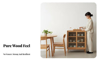 Sliding Door Storage Cabinet adaptable Use Sideboard Fluted Glass Panel Minimalist Design for Homeowners, Families, Kitchen