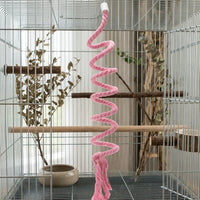 Parrot Climbing Toy Spiral Rope Bird Perch, Parrot Perch, Cage Hanging Climbing Toy for Parakeet, Cockatiel, and African Grey Birds