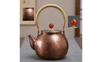 Copper Teapot Embossed Handmade Teapot Handcrafted Tea Pot for Collectors