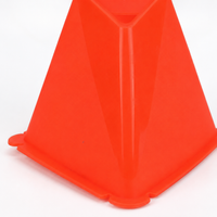 High Visibility Marker Cone 18.3cm Orange-Red PE Material For Soccer Futsal Practice