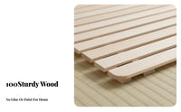 Wooden Slat foundation Breathable Design coilable Slatted Frame Strong reinforcement Bed Base for low-profile floor foundation Users, Apartment Dwellers, Small Apartments, Dorm Room