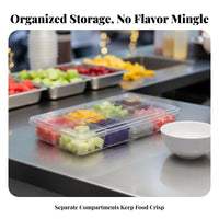 Multicompartment Topping Station Includes Lids Commercial Kitchen Supply for Caterers