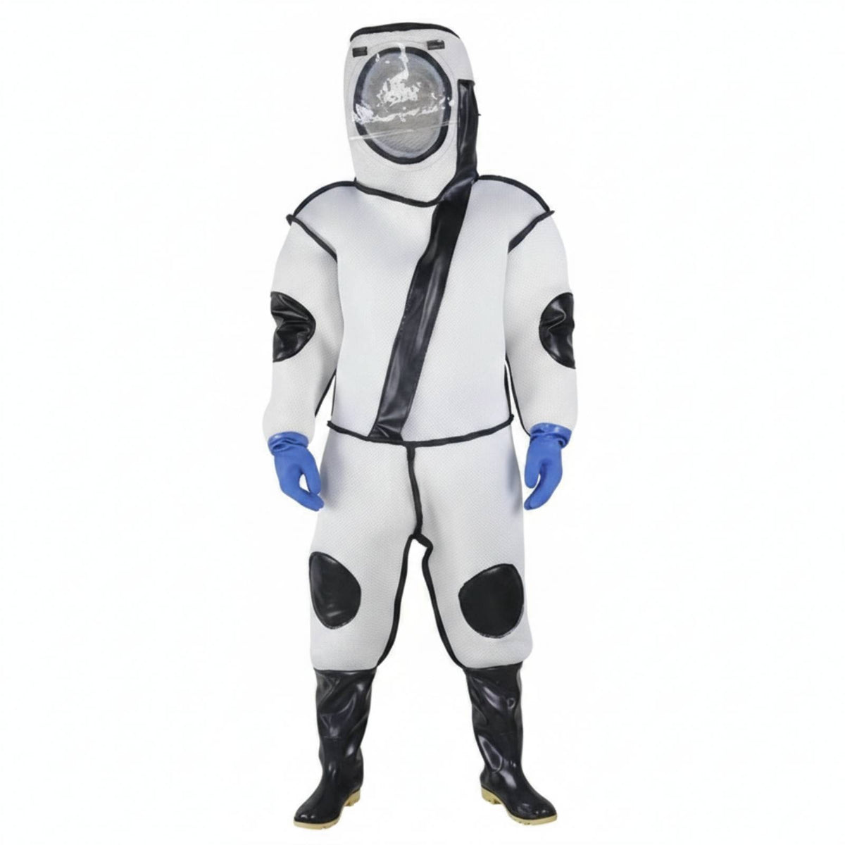 Reinforced Overall One-Piece Hooded Beekeeper Overall Full-Body Coverage Mesh Face Suit for Beekeepers