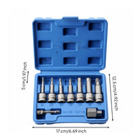 9 Pieces Stripped Screw Extractor Set Heavy Duty Easy out Extractor Set Impact Resistant Repair Tool for DIY Users