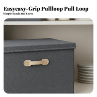Foldable Clothing Container Large Capacity Storage Box Reinforced Handles