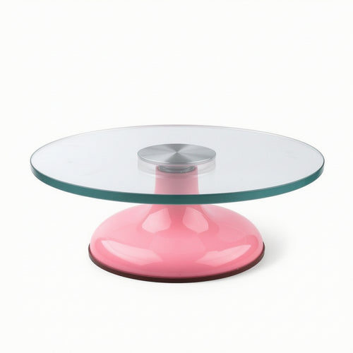 Rotating Cake Turntable Clear Decorating Turntable Smooth for Home Bakers