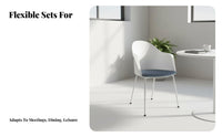 5 Pieces 4-Seater Round Kitchen Suite Space-Saving Table and Chair Set for Cafe