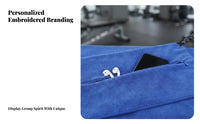 Fitness Towel with Hood Absorbent Gym Towel with Fastener Pocket Machine Launderable Hanging Loop for Athletes, Weightlifting
