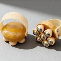 7 Ball Massager Neck and Shoulder Relief Wooden Bead Massager Smooth Surface