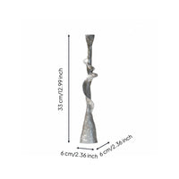 Silver Candle Holder Vintage Style Modern Silver Candlestick Decorative Sculpture Home Decor for Entryway