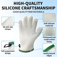 Thickened Non-Slip Waterproof Silicone Oven Mitts for Baking