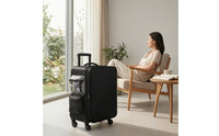 Makeup Case with Rotating Wheels Hard-Sided Sminkkoffert Med Hjul Rolling Organizer with Dividers for Hairstylists, Travel