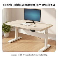 Electric Standing Desk Ergonomic Design Height Adjustable Desk Memory Presets Adjustable Height Workstation for Students, Remote Workers, Study Room
