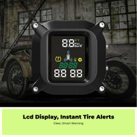 Motorcycle Tire Pressure tracking System, cordless Highaccuracy TPMS, External detector, Instant Pressure & Temperature Alerts, Waterproof, Universal Fit for 3-Wheel Motorcycles