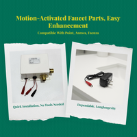 Automatic touchless faucet with movement detector, water-saving enhancement, commercial restroom entry control entryory