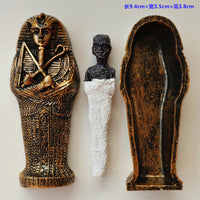 Ancient Egyptian Pharaoh and Queen Mummy Coffin Pyramid Magic Props