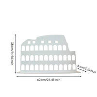 Metal Ornament Geometric Silhouette Sculpture Nordic Style Roman Architectural Model for Living Room, Bookshelf, Office